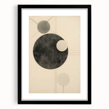 Minimalist Geometric Electric Art - Abstract Circles Canvas Decor