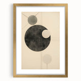 Minimalist Geometric Electric Art - Abstract Circles Canvas Decor