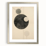 Minimalist Geometric Electric Art - Abstract Circles Canvas Decor