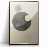 Minimalist Geometric Electric Art - Abstract Circles Canvas Decor