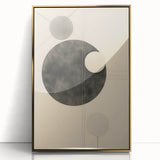 Minimalist Geometric Electric Art - Abstract Circles Canvas Decor