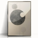 Minimalist Geometric Electric Art - Abstract Circles Canvas Decor