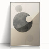 Minimalist Geometric Electric Art - Abstract Circles Canvas Decor