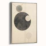 Minimalist Geometric Electric Art - Abstract Circles Canvas Decor