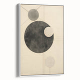 Minimalist Geometric Electric Art - Abstract Circles Canvas Decor