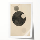 Minimalist Geometric Electric Art - Abstract Circles Canvas Decor