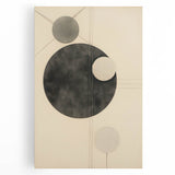 Minimalist Geometric Electric Art - Abstract Circles Canvas Decor