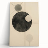 Minimalist Geometric Electric Art - Abstract Circles Canvas Decor