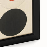 Bold Minimalist Circle Art - Red and Black Geometric Wall Canvas Decor