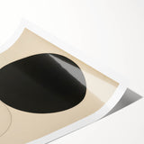 Bold Minimalist Circle Art - Red and Black Geometric Wall Canvas Decor