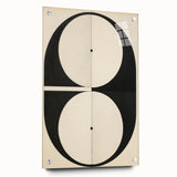 Symmetrical Minimalist Art - Black and White Geometric Canvas Decor