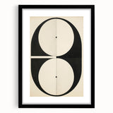 Symmetrical Minimalist Art - Black and White Geometric Canvas Decor