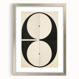 Symmetrical Minimalist Art - Black and White Geometric Canvas Decor