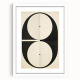 Symmetrical Minimalist Art - Black and White Geometric Canvas Decor