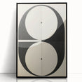 Symmetrical Minimalist Art - Black and White Geometric Canvas Decor