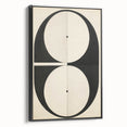 Symmetrical Minimalist Art - Black and White Geometric Canvas Decor