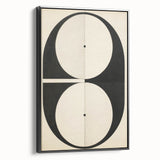 Symmetrical Minimalist Art - Black and White Geometric Canvas Decor