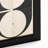 Symmetrical Minimalist Art - Black and White Geometric Canvas Decor