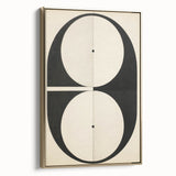 Symmetrical Minimalist Art - Black and White Geometric Canvas Decor