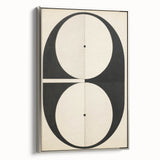 Symmetrical Minimalist Art - Black and White Geometric Canvas Decor