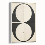 Symmetrical Minimalist Art - Black and White Geometric Canvas Decor
