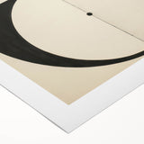 Symmetrical Minimalist Art - Black and White Geometric Canvas Decor