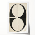 Symmetrical Minimalist Art - Black and White Geometric Canvas Decor