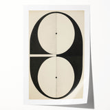 Symmetrical Minimalist Art - Black and White Geometric Canvas Decor