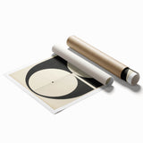 Symmetrical Minimalist Art - Black and White Geometric Canvas Decor