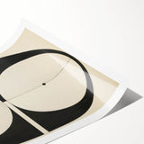 Symmetrical Minimalist Art - Black and White Geometric Canvas Decor