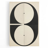 Symmetrical Minimalist Art - Black and White Geometric Canvas Decor