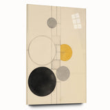 Modern Geometric Electric Art - Abstract Circle and Line Canvas Decor