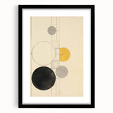 Modern Geometric Electric Art - Abstract Circle and Line Canvas Decor