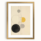 Modern Geometric Electric Art - Abstract Circle and Line Canvas Decor