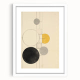 Modern Geometric Electric Art - Abstract Circle and Line Canvas Decor