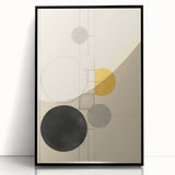 Modern Geometric Electric Art - Abstract Circle and Line Canvas Decor