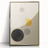 Modern Geometric Electric Art - Abstract Circle and Line Canvas Decor