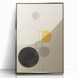Modern Geometric Electric Art - Abstract Circle and Line Canvas Decor