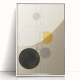 Modern Geometric Electric Art - Abstract Circle and Line Canvas Decor