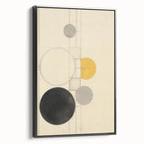 Modern Geometric Electric Art - Abstract Circle and Line Canvas Decor