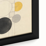 Modern Geometric Electric Art - Abstract Circle and Line Canvas Decor