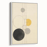 Modern Geometric Electric Art - Abstract Circle and Line Canvas Decor