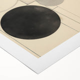 Modern Geometric Electric Art - Abstract Circle and Line Canvas Decor