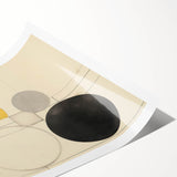 Modern Geometric Electric Art - Abstract Circle and Line Canvas Decor