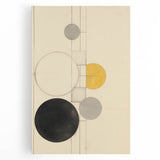 Modern Geometric Electric Art - Abstract Circle and Line Canvas Decor