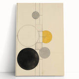 Modern Geometric Electric Art - Abstract Circle and Line Canvas Decor