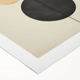 Vertical Geometric Circle Art - Modern Blue and Black Wall Canvas Decor