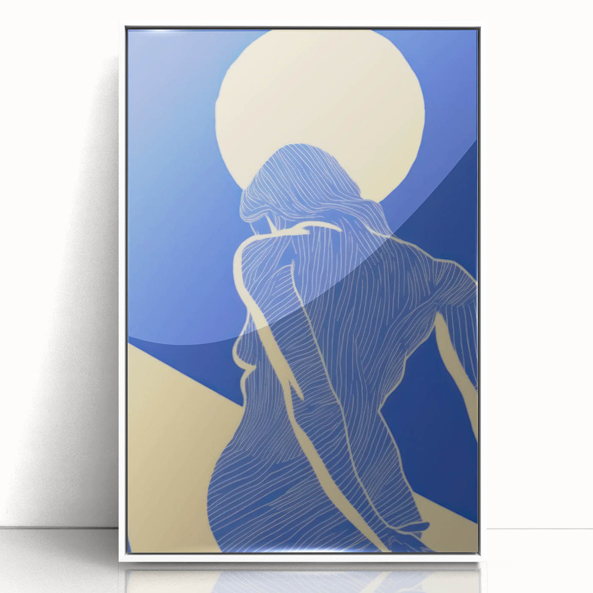 Abstract Electric Silhouette Art – Modern Vibrant Electric Wall Decor