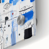 Abstract Electric Blue Wall Art - Modern Vibrant Art Print for Home Decor