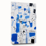 Abstract Electric Blue Wall Art - Modern Vibrant Art Print for Home Decor